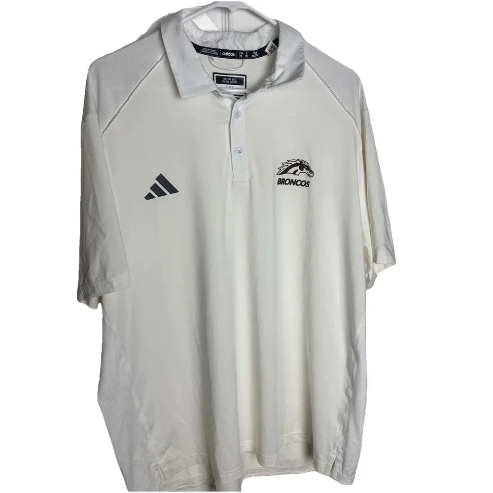 Adidas Western Michigan Broncos TEAM‎ ISSUED Short Sleeve Button Shirt Men's XXL